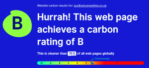 Auxilium Consulting Website Carbon Rating